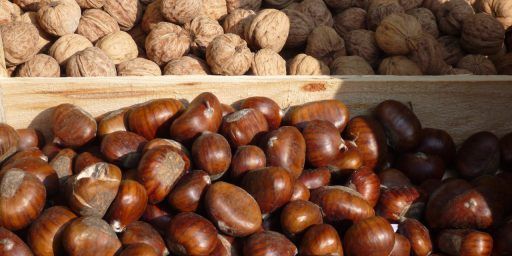 Fall Nuts in the Market in #ProvenceMarkets @PerfectlyProvence