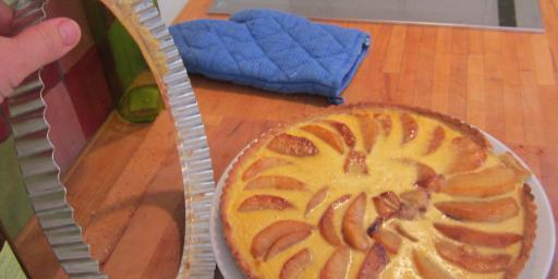 Roasted Pear Tart Almond Crust @ProvenceCook