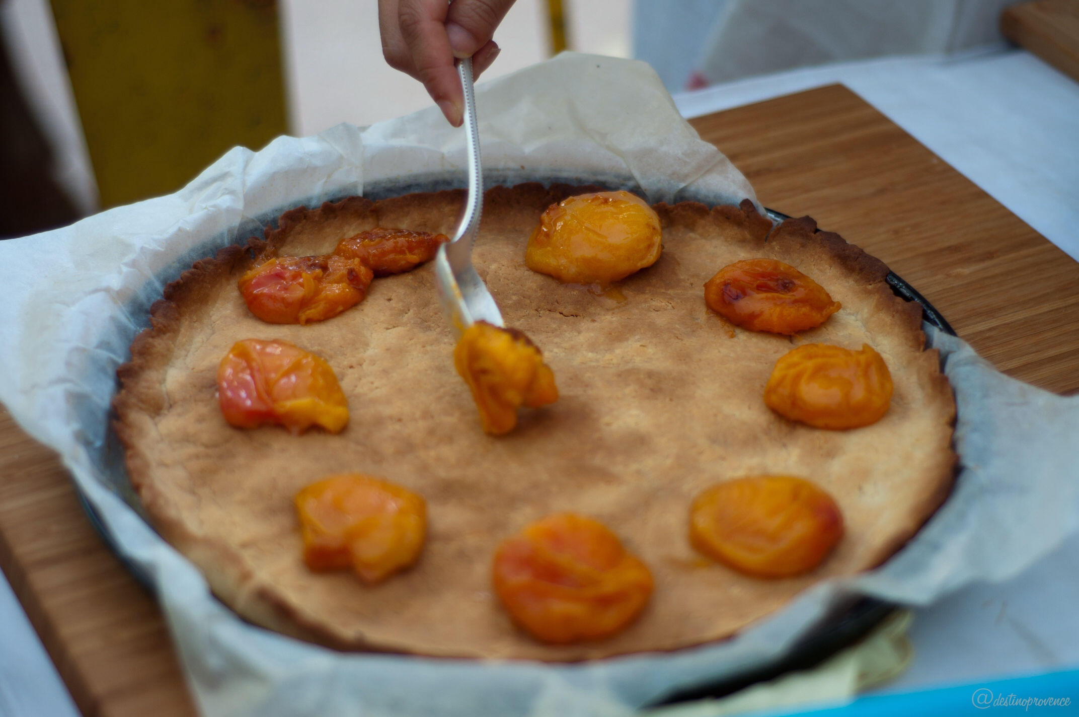 Roasted Apricot Tart Almond Crust @ProvenceCook