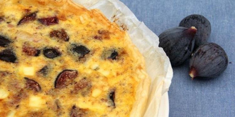 Fig Walnut and Lardon Quiche #Figs #Recipe @MirabeauWine
