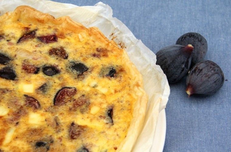 Fig Walnut and Lardon Quiche #Figs #Recipe @MirabeauWine