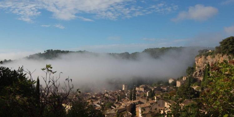 Cotignac in the mist #Cotignac @MirabeauWine