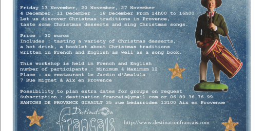 Christmas Workshops in French #AixenProvence #DestinationFrancais @Aixcentric