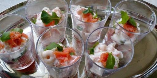Salmon Shrimp starter #Recipe @MirabeauWine