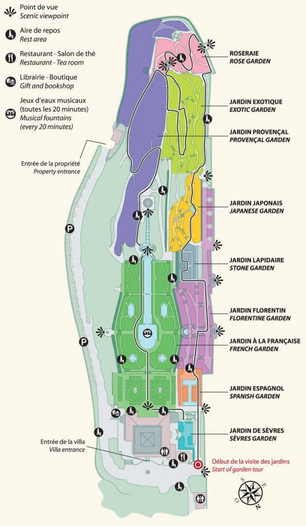 Villa Ephrussi de Rothschild Garden Map @Culturespaces