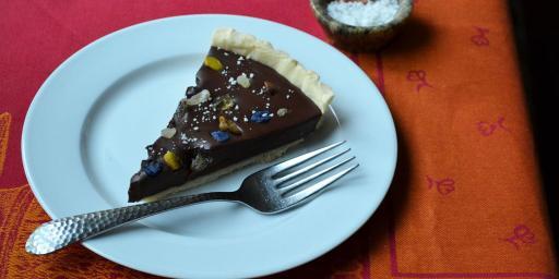 Chocolate Mendiant Tart Recipe Christmas @CocoaandLavender