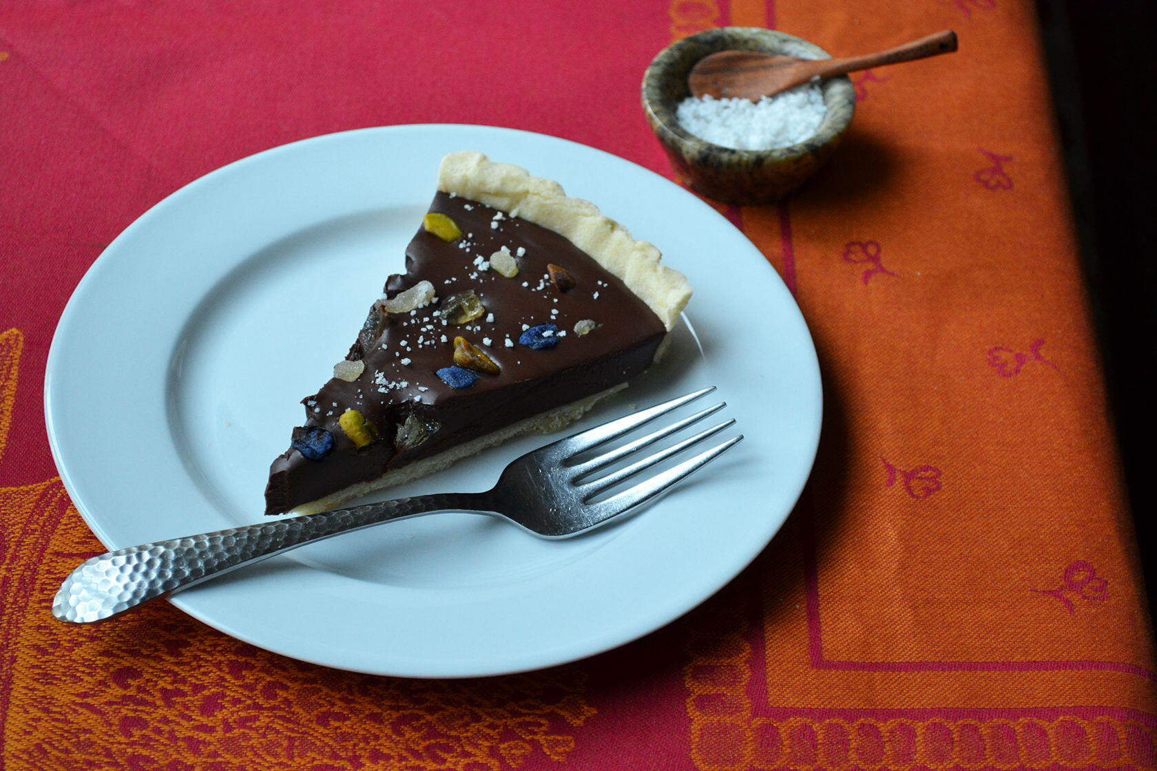 Chocolate Mendiant Tart Recipe Christmas @CocoaandLavender
