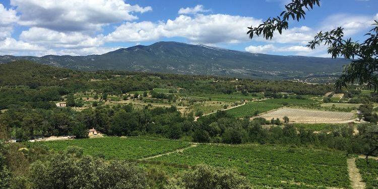 Mount Ventoux viewed from Caromb @bfblogger2015