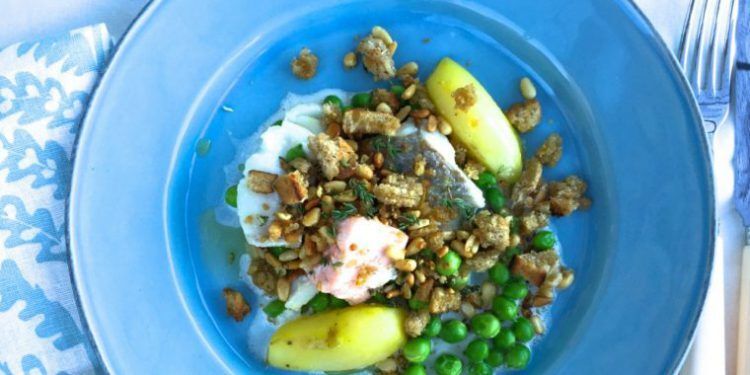 Pan roasted fish with provençal savoury crumble @MirabeauWine