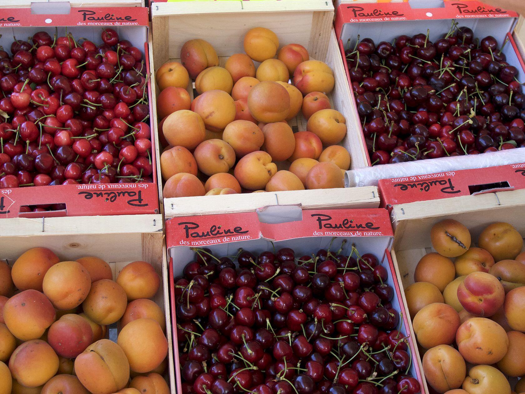 apricots and cherries Market Provence