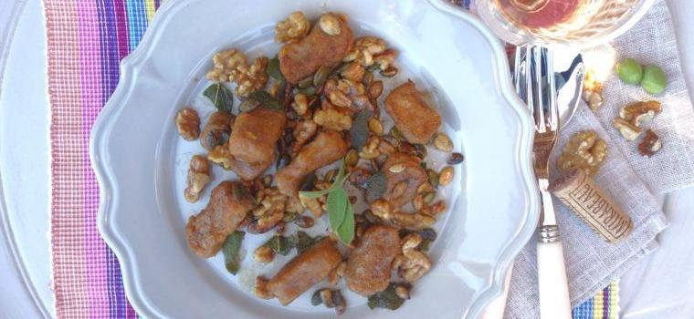 Sweet Potato Gnocchi with Sage, Walnut and Pumpkin Seed Butter @MirabeauWine #TastesofProvence