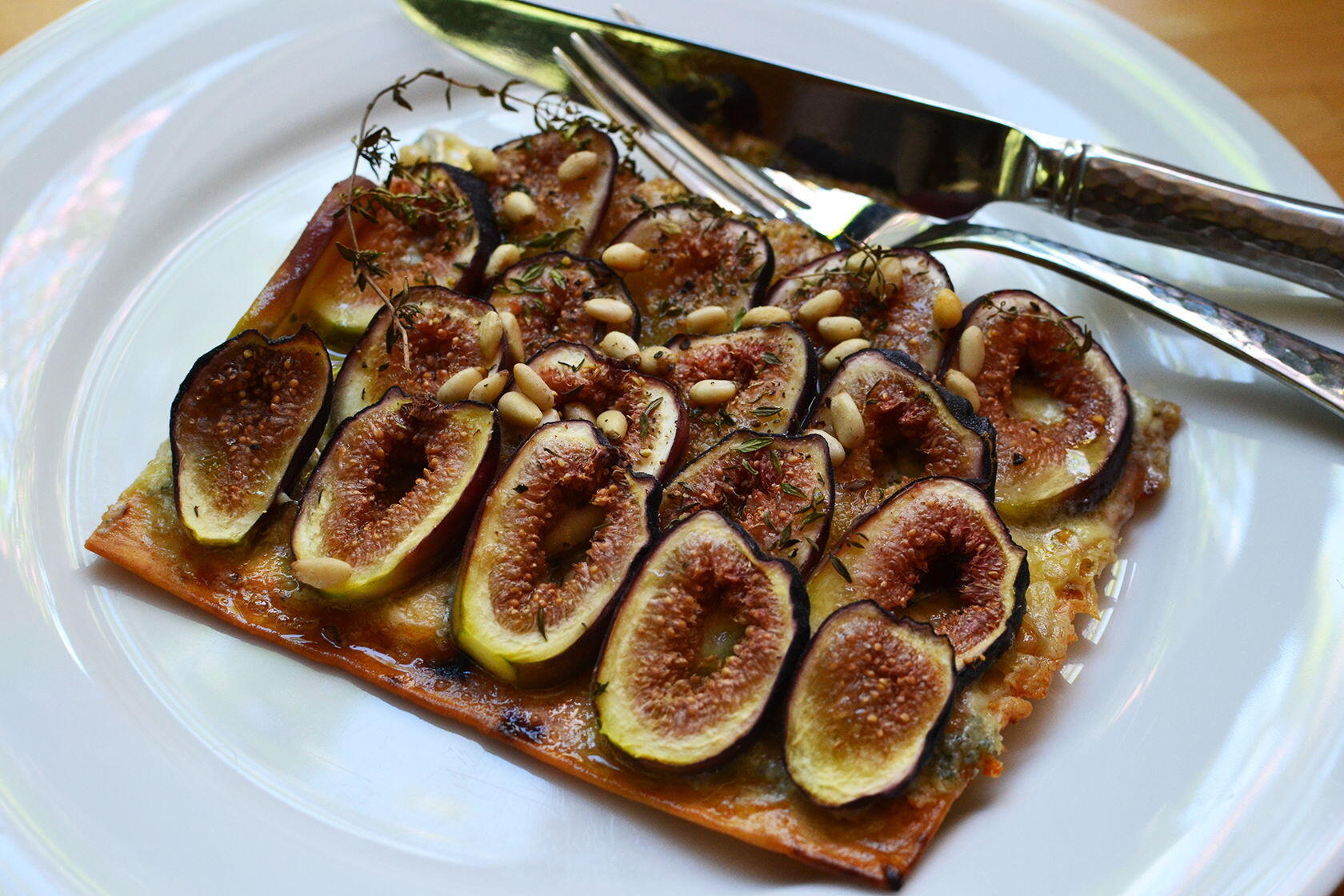 Cambozola and fig flatbread @CocoaandLavender