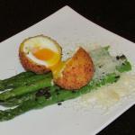 Asparagus with Deep Fried Egg @Masdaugustine Asparagus with Deep Fried Egg @Masdaugustine