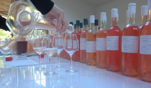 Blending roses from Provence at Mirabeau Wines