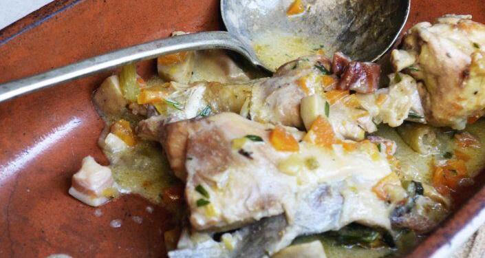 Chicken Fricassée Recipe @CuriousProvence