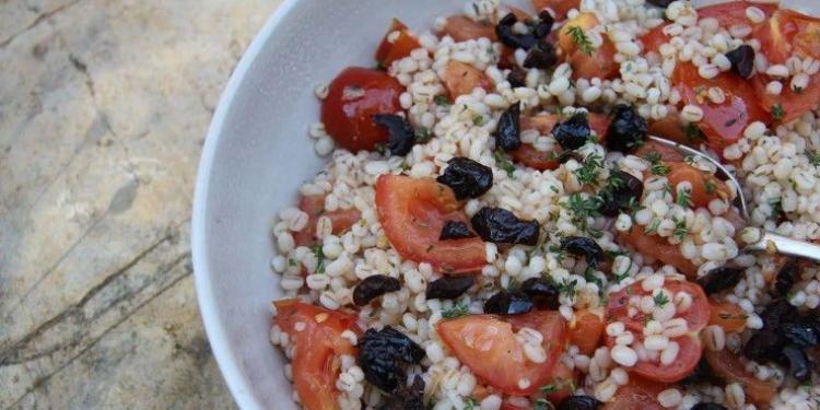 Barley Salad Roasted Tomato and thyme