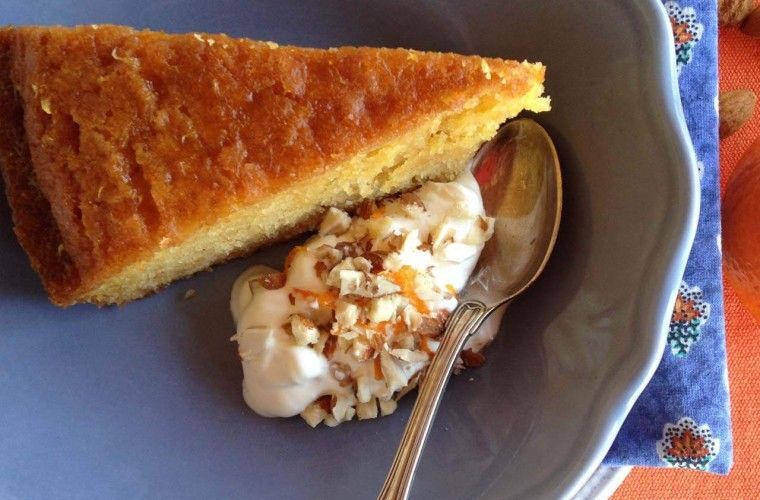 Mandarin Cardamon infused Almond Cake