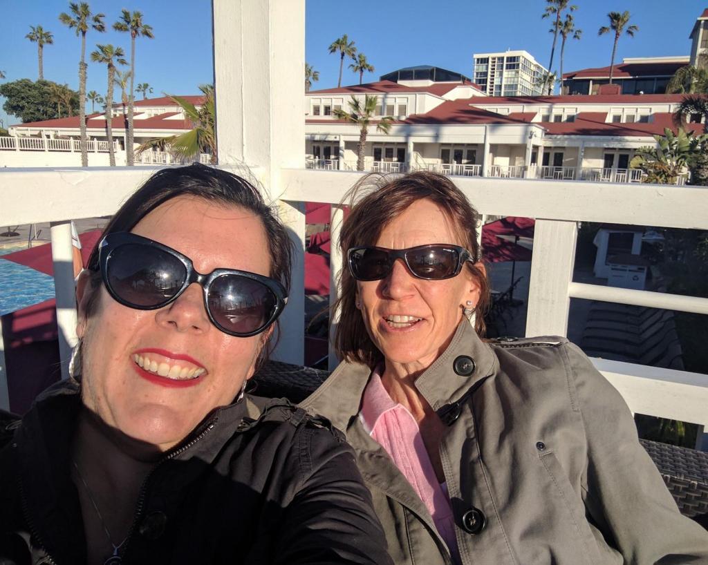 Susan and Carolyne at Hotel del Coronado