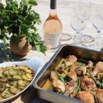 Saffron Chicken Potato Courgette Bake Mirabeau Wine