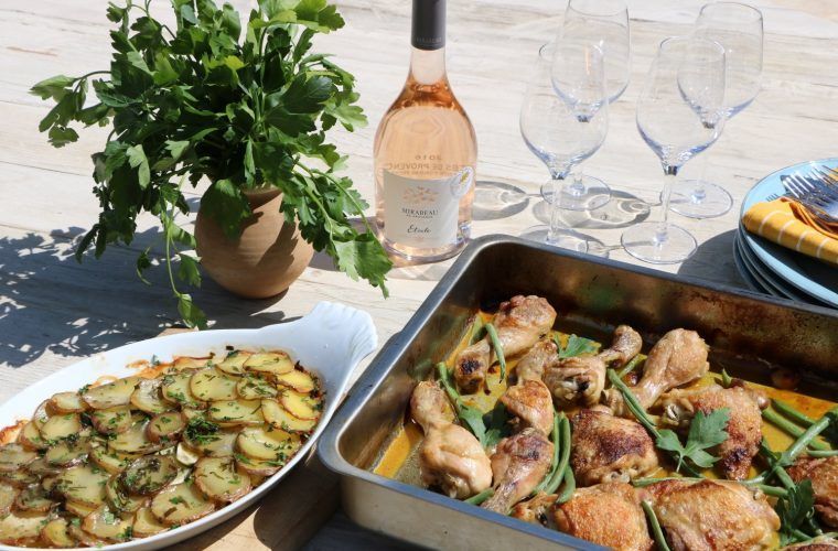 Saffron Chicken Potato Courgette Bake Mirabeau Wine