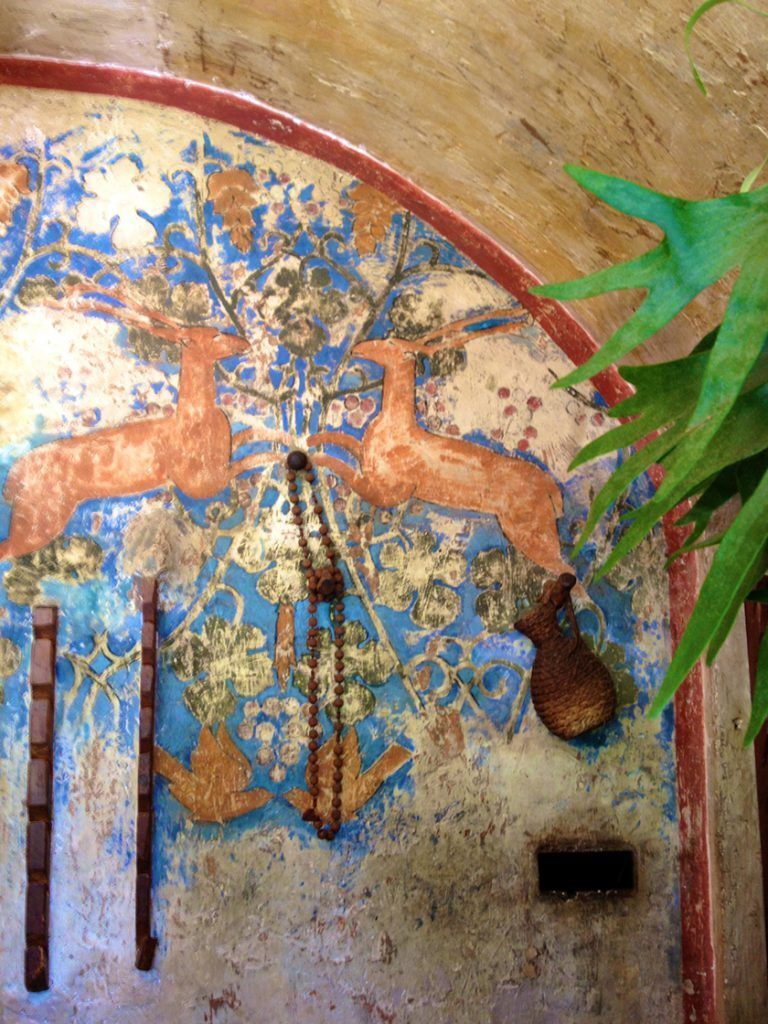 Wall fresco at the Bar La Colombe d'Or St Paul de Vence @CelinaLafuenteDeLavotha