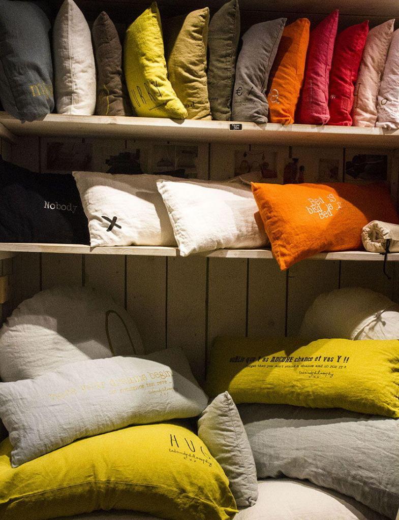 Cote d'Azur Shopping Plush Pillows at La Poule Rousse in Nice