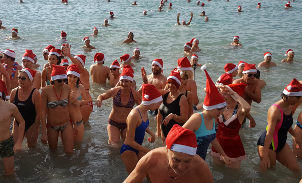 Christmas Holiday Traditions December Santa Swim