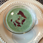 Chilled Pea Soup Crispy Prosciutto