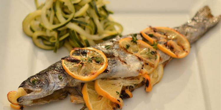 Whole Lemon Thyme Grilled Trout