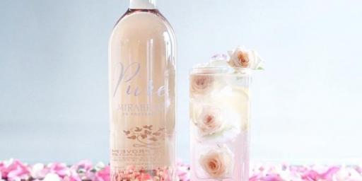 Pure Rosé Cocktail Beautiful Rose Ice Cubes