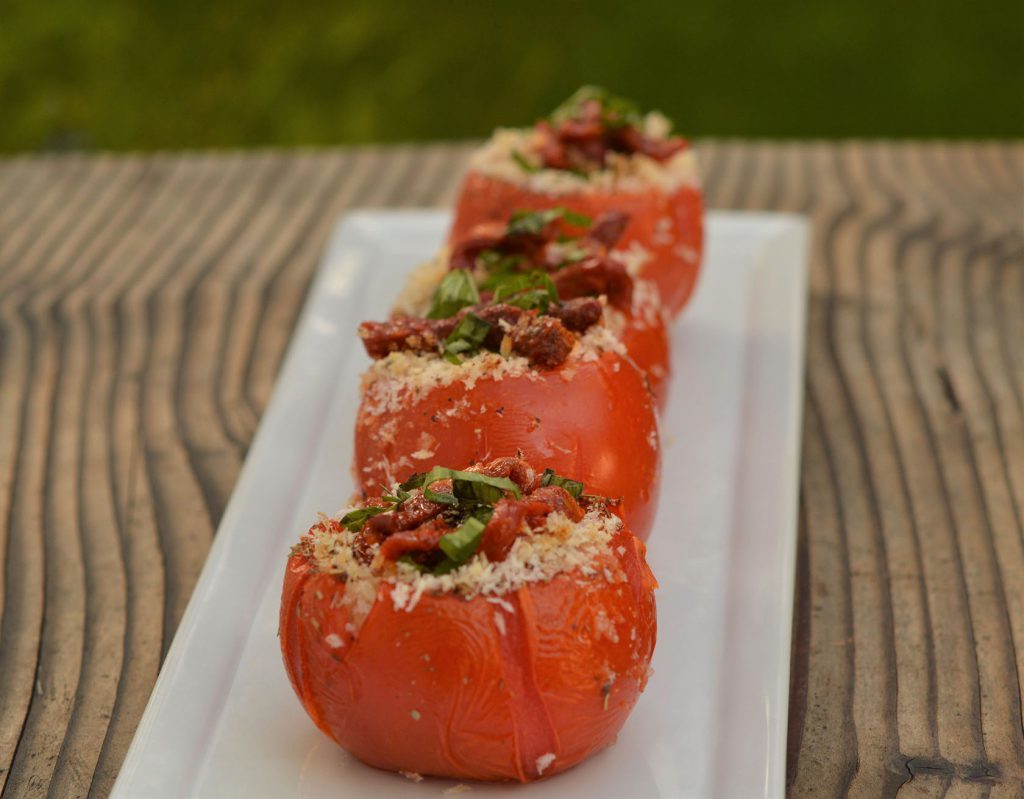 Roasted Tomatoes Provençale Stuffed Zucchini Herbs Summer Menu Tasha Powell