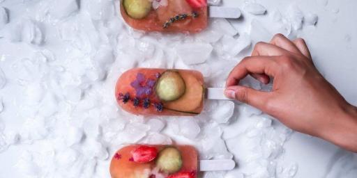 Dessert Popsicles Rosé Grapefruit