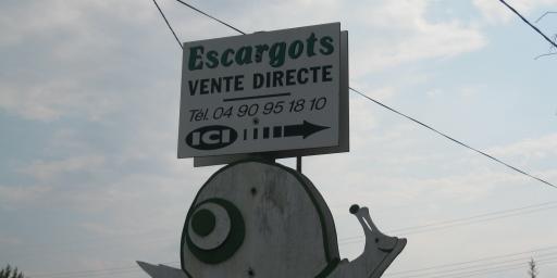 Wild Animal Kingdom Provence Escargot sign In The Alpilles