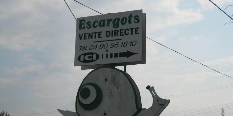 Wild Animal Kingdom Provence Escargot sign In The Alpilles