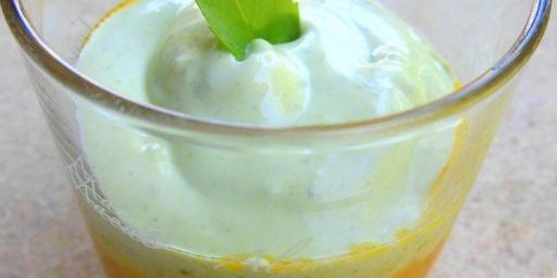 Verrine Tricolore Bell Pepper Goat Cheese