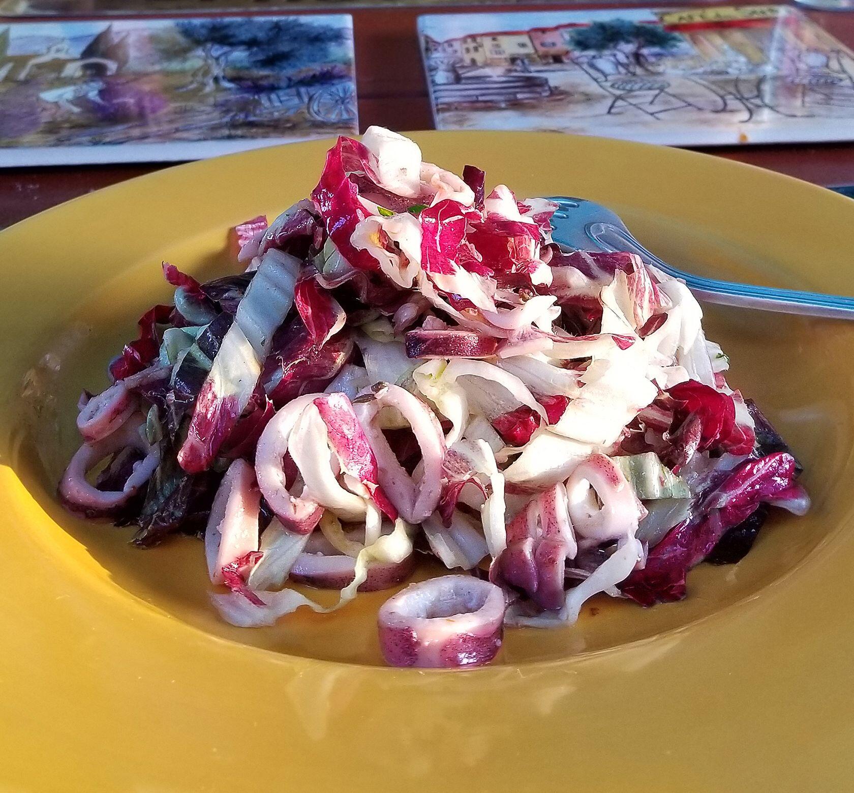 Grilled Calamari Radicchio Salad