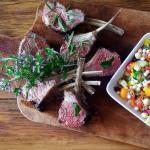 Provencal Lamb Chops Lavender Honey Moroccan Couscous salad