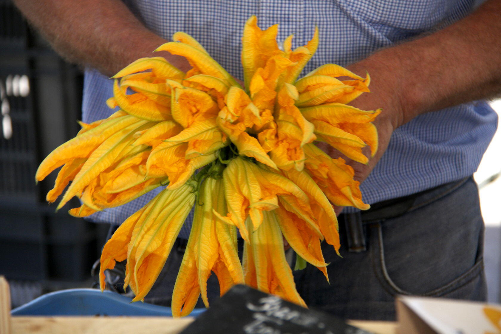 Vegetarian French Riviera Nice Market Zucchini flowers