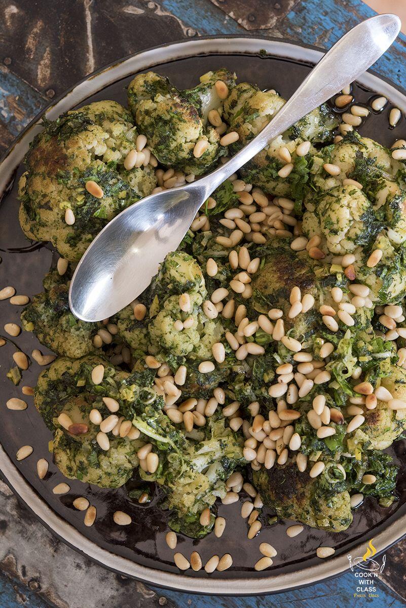 Cauliflower Salad Cilantro Pesto