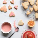 Citrus Almond Valentine's Cookies