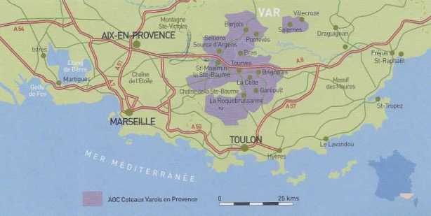 Wine Region Coteaux Varois Provence