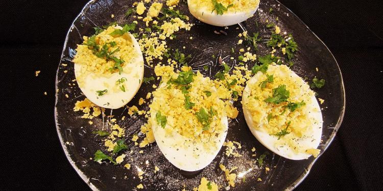 Mimosa Deviled Eggs