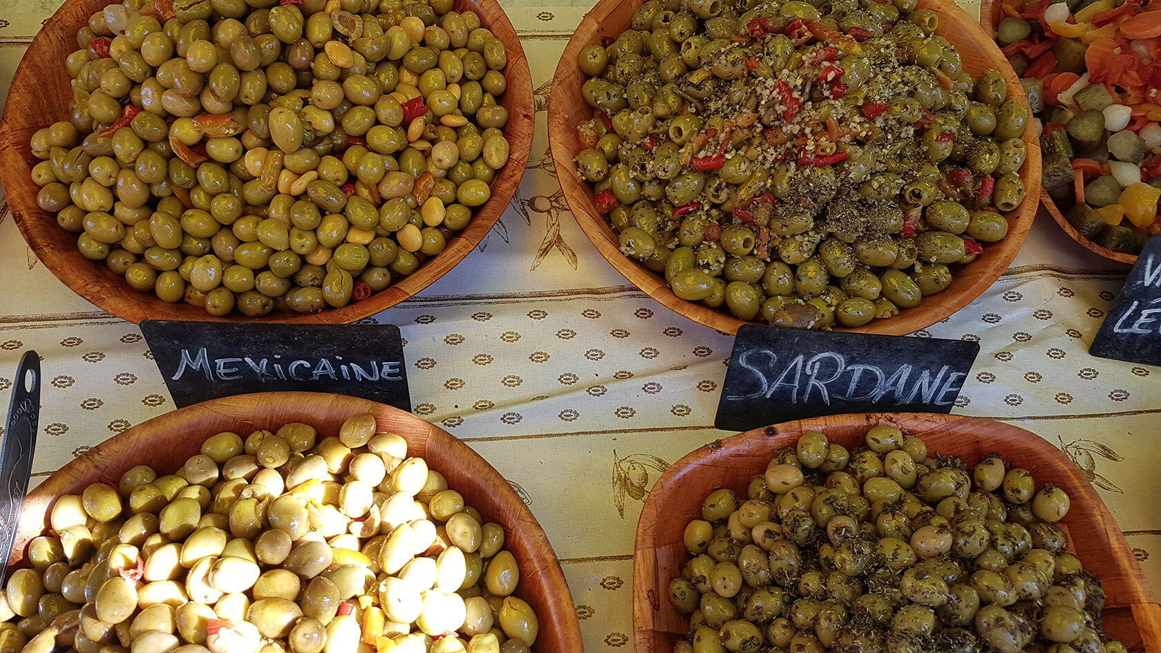 Market olives Cotignac Provence Var