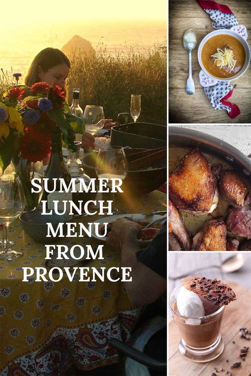 Provencal Summer Lunch Menu Perfectly Provence 2019