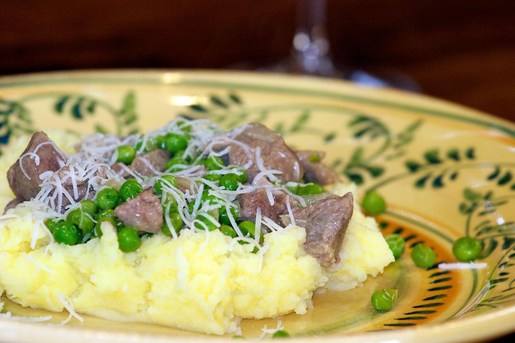 Slow-Cooked Spring lamb and Peas