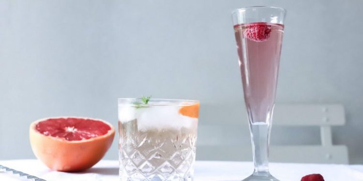Sparkling Rosé Cocktail Pink Fizz