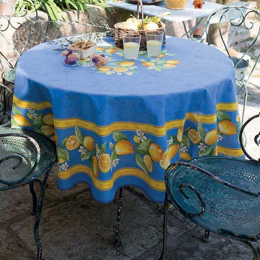 Provencal Fabrics cotton-tablecloths-round-shape-printed-citron