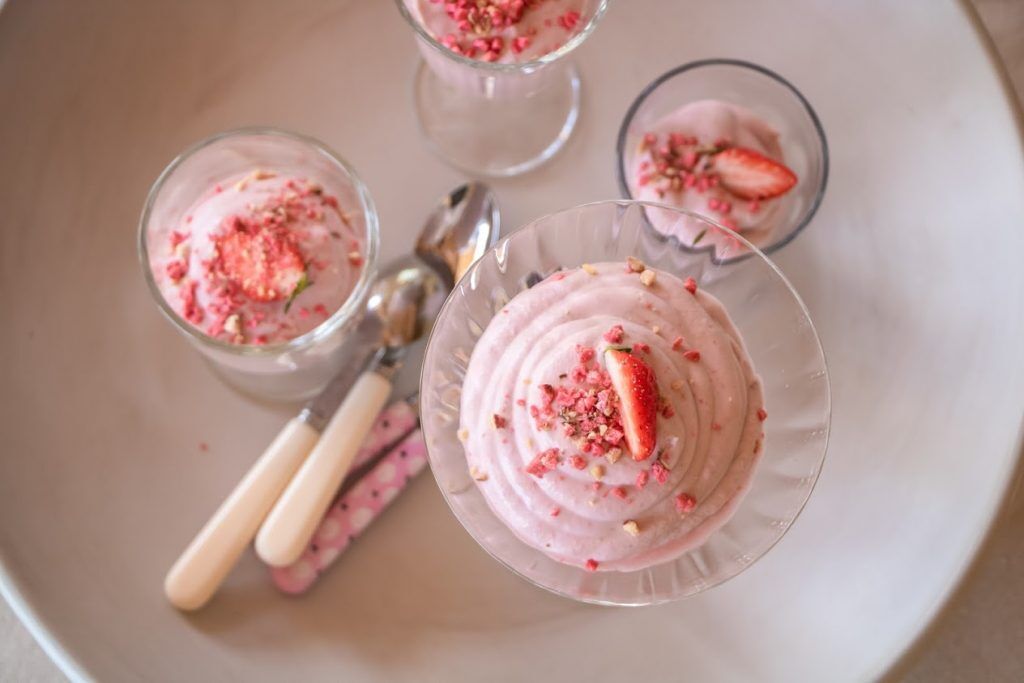 Creamy Coconut Strawberry Cups