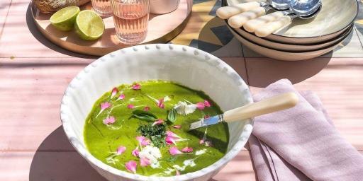 Green Melon Gazpacho Chilled Soup