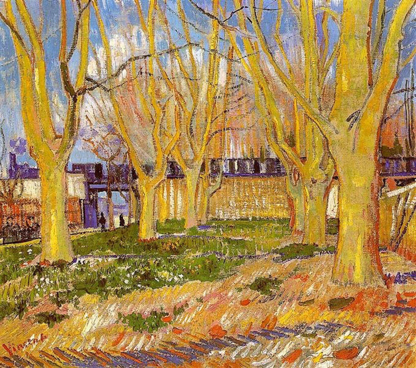 Vincent Van Gogh avenue-of-plane-trees-near-arles-station